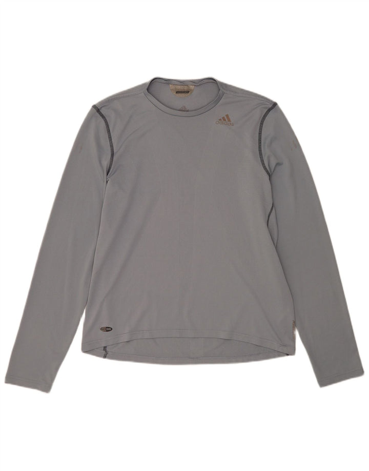 Adidas pentru bărbați Climacool Top cu mânecă lungă, gri mediu, poliester
