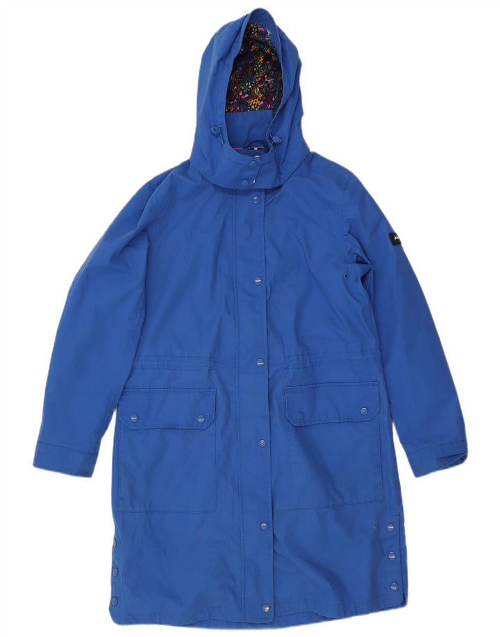 Joules haină de ploaie cu glugă pentru femei UK 10 Small Blue Polyester