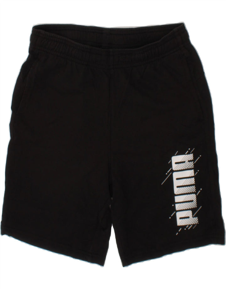 PUMA Boys Graphic Sport Shorts 11-12 Years  Black Vintage Puma and Second-Hand Puma from Messina Hembry 
