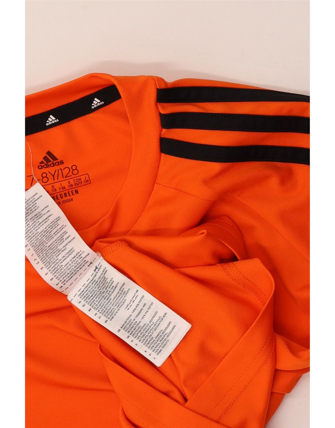 Tricou Adidas Aeroready pentru baieti Top 7-8 ani Poliester portocaliu