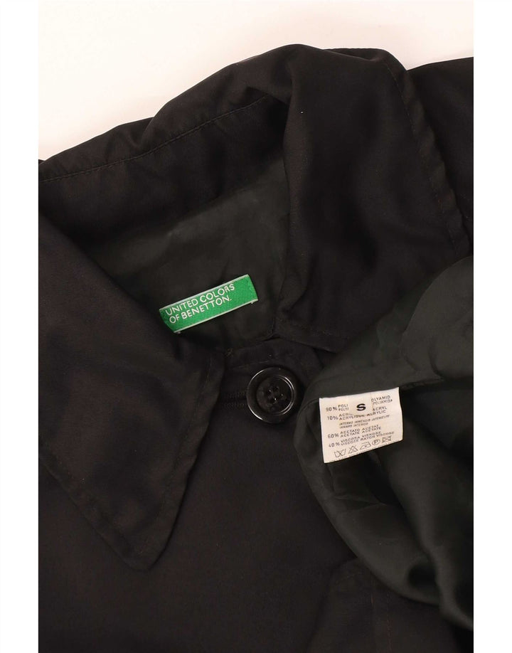 Pardesiu supradimensionat pentru femei Benetton UK 10 Poliamidă neagră mică