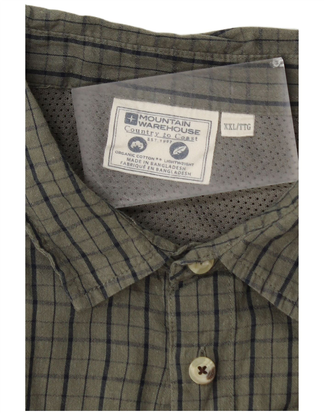 Cămașă cu mânecă scurtă pentru bărbați Mountain Warehouse, 2XL, verde check
