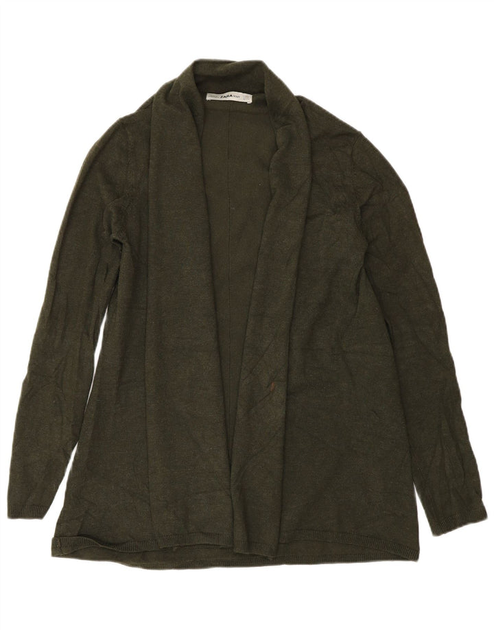 Pulover cardigan deschis pentru femei Zara UK 12, viscoză verde medie