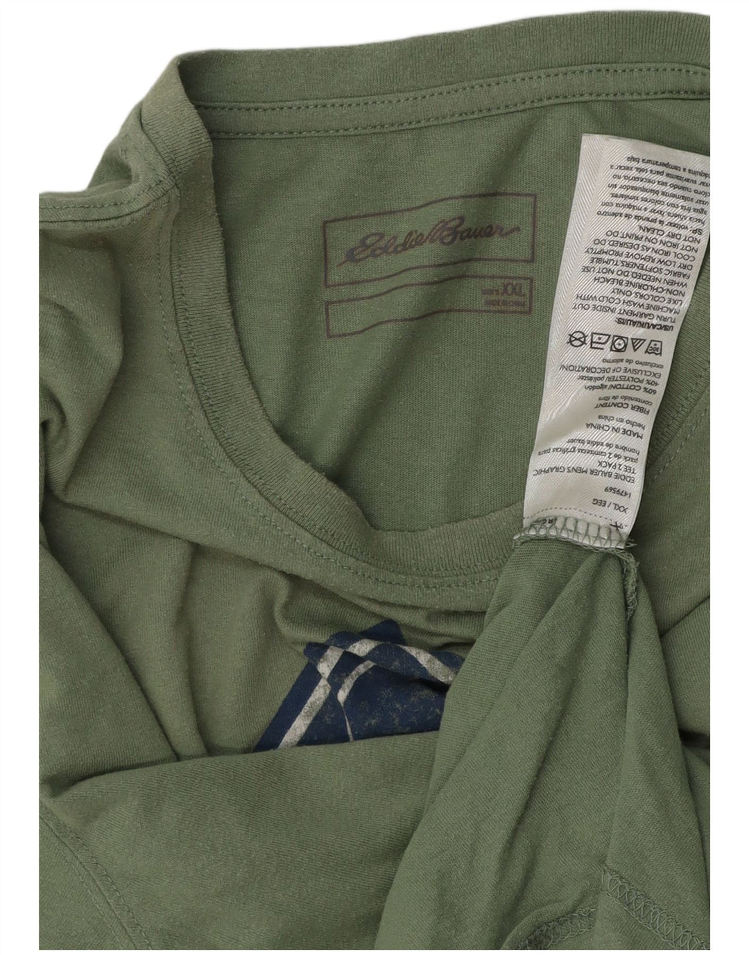 EDDIE BAUER Tricou grafic pentru bărbați Top 2XL bumbac verde