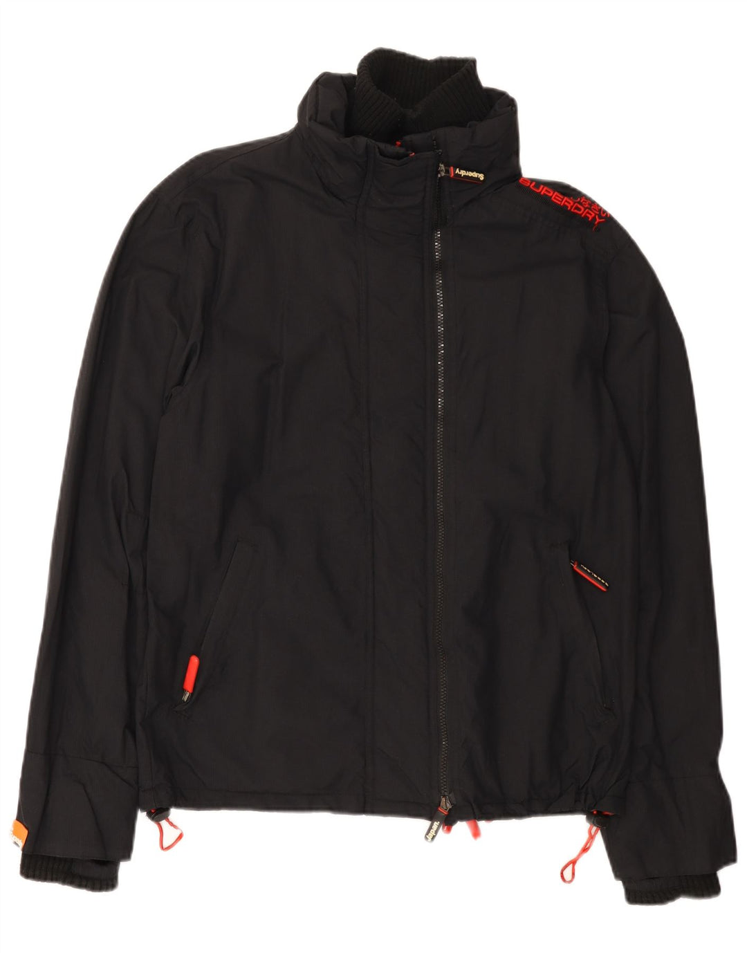 Superdry Windcheater Graphic Windbreaker Jachetă pentru femei UK 16 Large Black