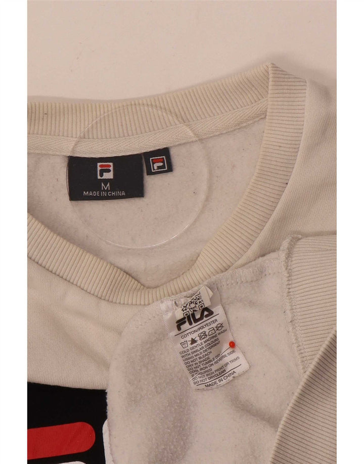 Hanorac grafic pentru bărbați Fila Pulover Medium White Colorblock