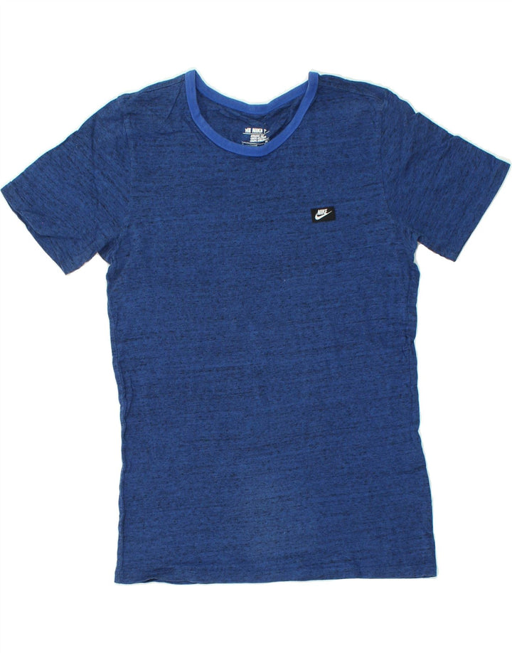 NIKE Mens Athletic Cut T-Shirt Top Small Blue Flecked Cotton Vintage Nike and Second-Hand Nike from Messina Hembry 
