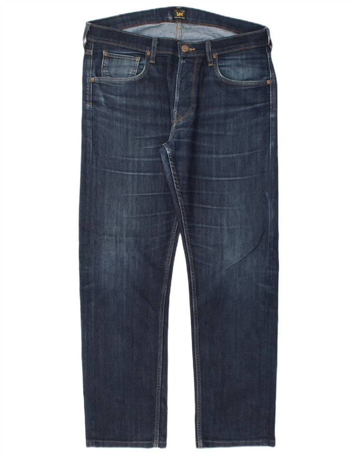 LEE Mens Daren Straight Jeans W34 L30 Blue Cotton