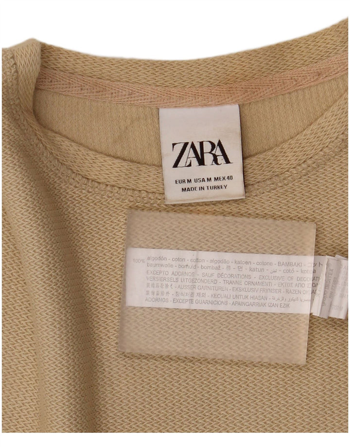 Tricou pentru bărbați Zara Top Mediu Kaki Bumbac