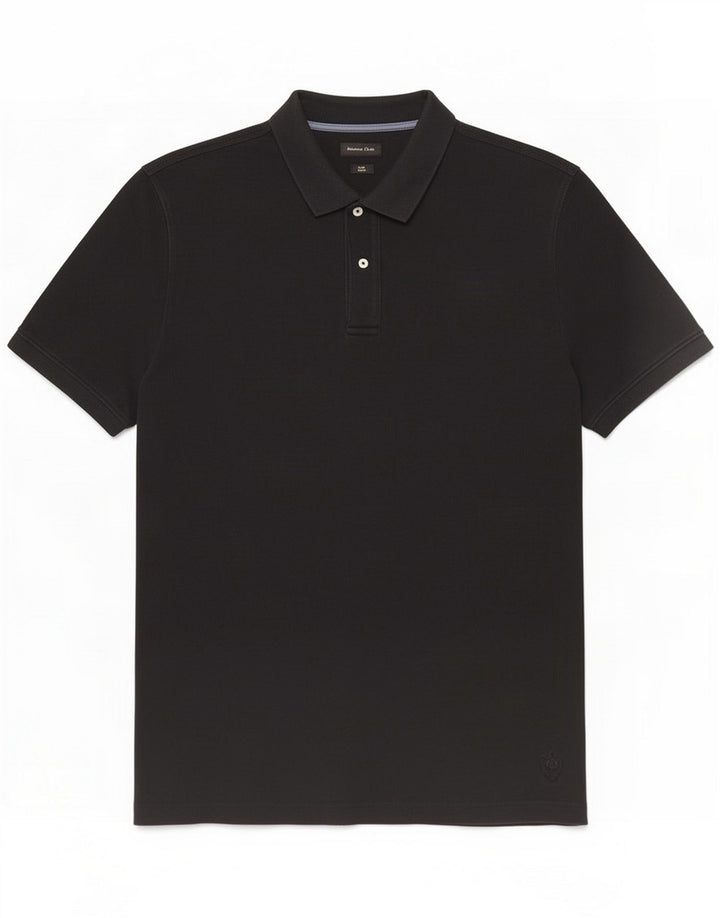 Massimo Dutti Mens Regular Fit Polo Shirt 2XL Black
