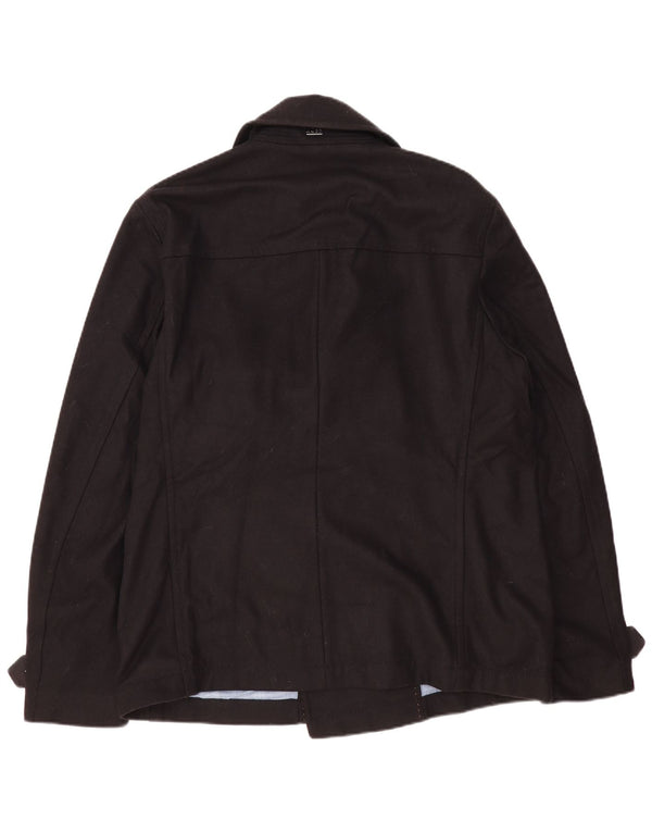 Palton pentru bărbați Hugo Boss EU 56 3XL Lână neagră