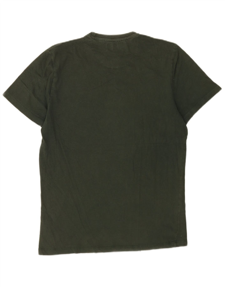 Tricou cu grafică Jack Wills pentru bărbați Top Medium Khaki Bumbac