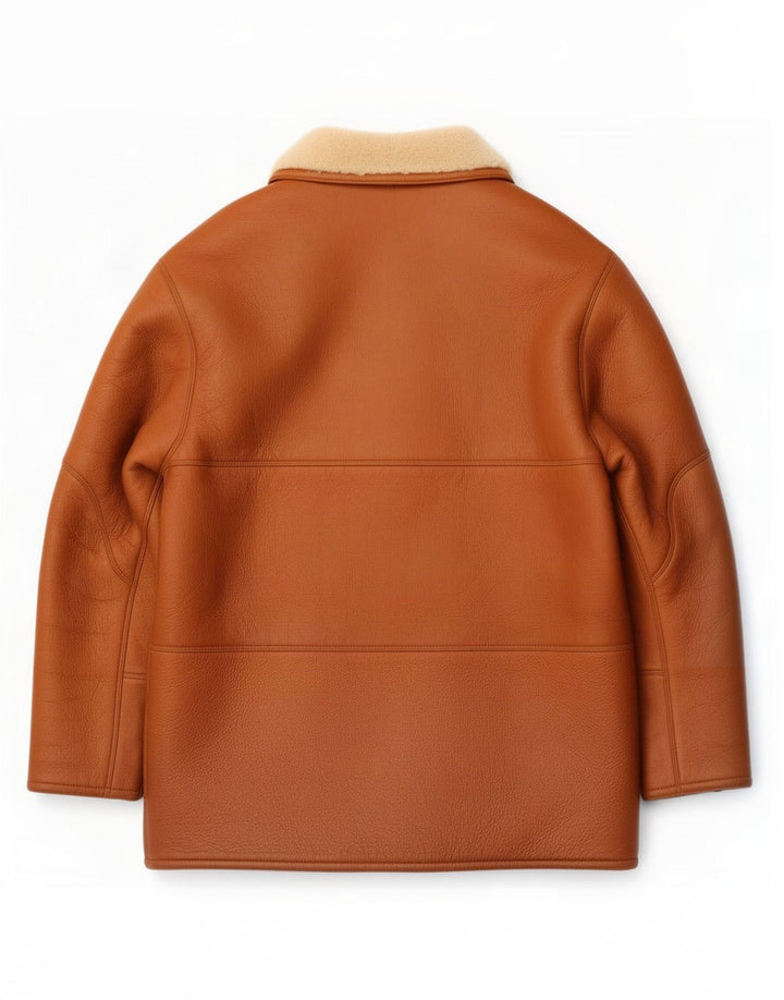Jachetă din shearling pentru bărbați Lamatta UK 40 Maro mare
