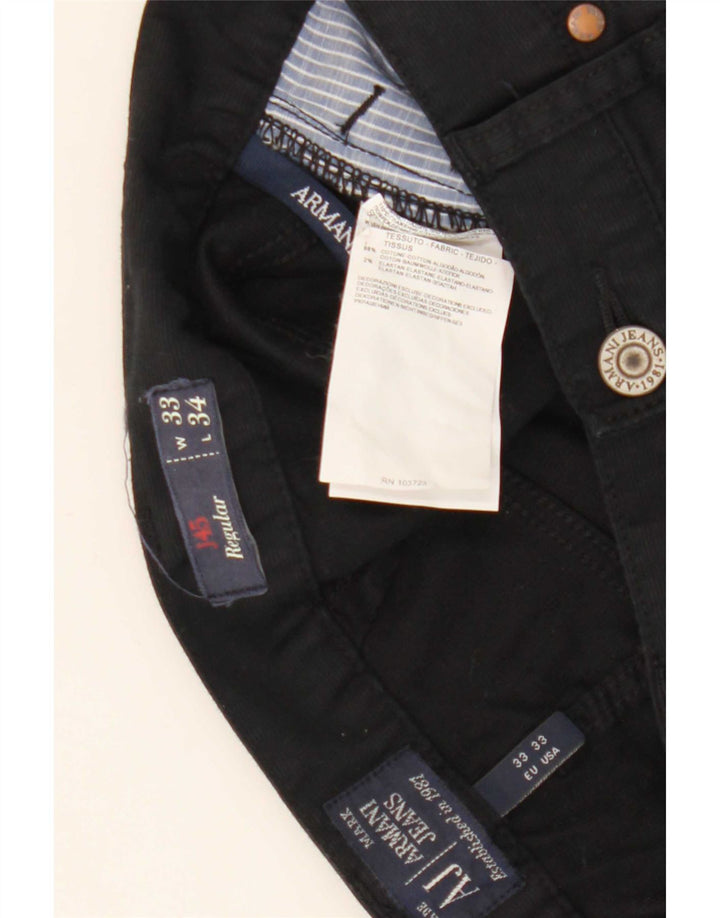 Pantaloni casual obișnuiți pentru bărbați Armani L33 L27 bumbac negru