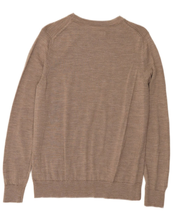 Pulover pentru femei Marks & Spencer, cu gât de barcă, UK 16, mare, maro, pete