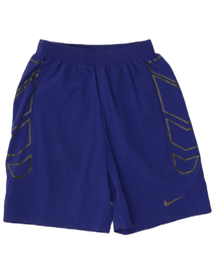 Pantaloni scurți sport grafic Nike pentru bărbați, poliester albastru mediu