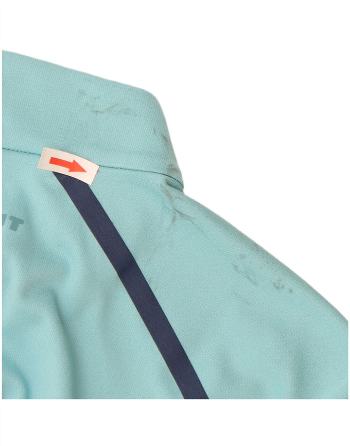 Tricou Mammut Polartec pentru bărbați, cu fermoar, cu gât, poliester mare, albastru