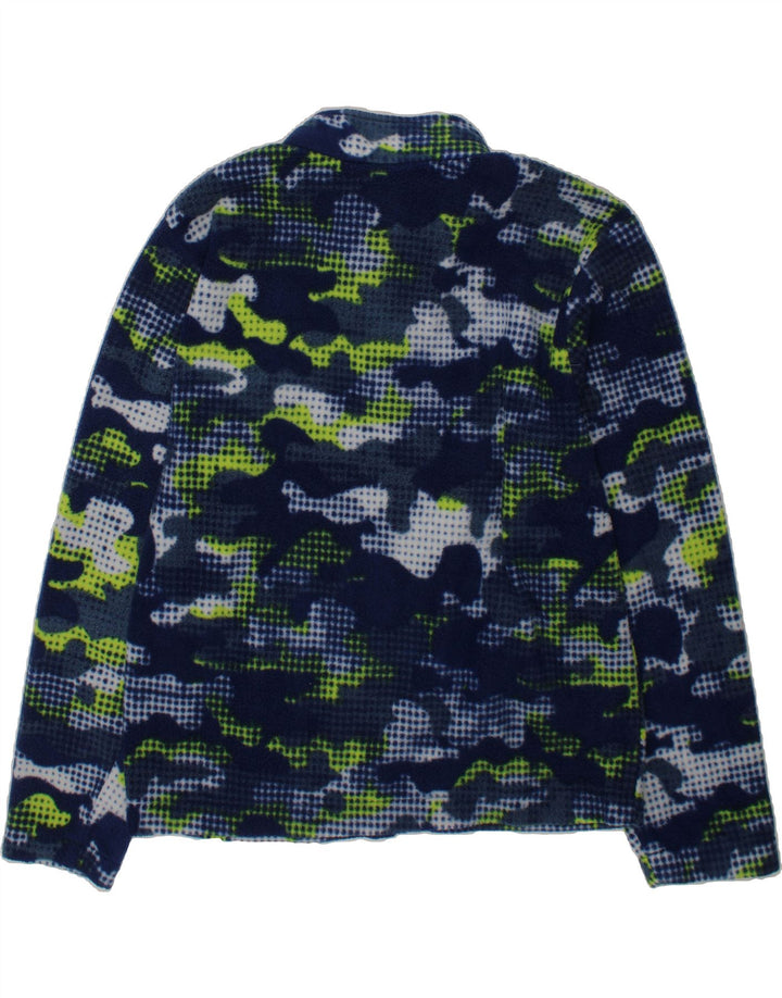 EDDIE BAUER Boys Fleece Jacket 10-11 Years Medium Multicoloured Camouflage Vintage Eddie Bauer and Second-Hand Eddie Bauer from Messina Hembry 