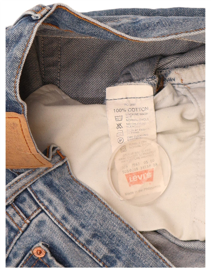 Blugi drepti pentru bărbați Levi's 505 W34 L34 Bumbac albastru