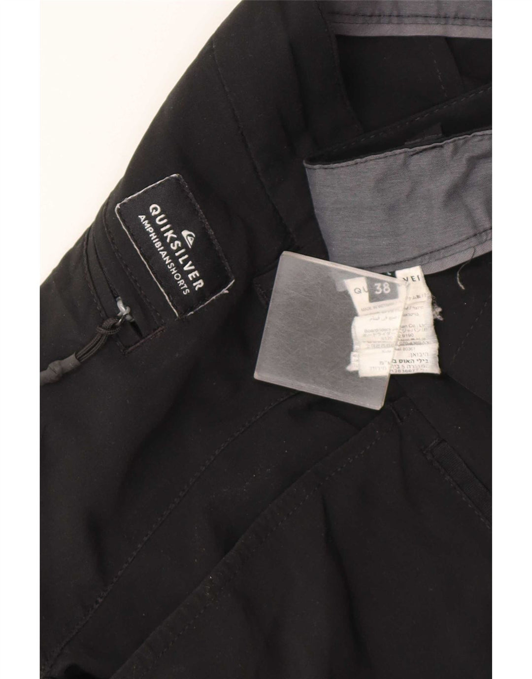 Quiksilver Mens Chino Shorts W38 XL Black Polyester