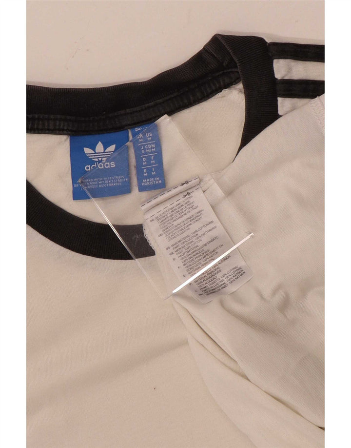Tricou pentru bărbați Adidas Top Mediu Alb Bumbac