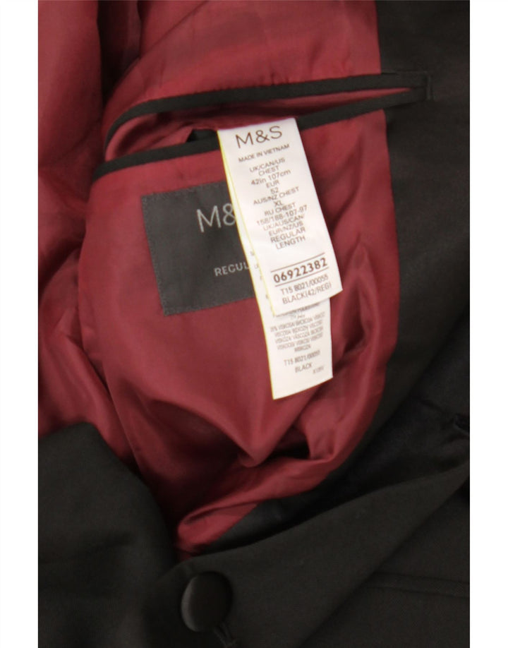 Jachetă pentru bărbați Marks & Spencer cu 2 nasturi, UK 42 XL, poliester negru