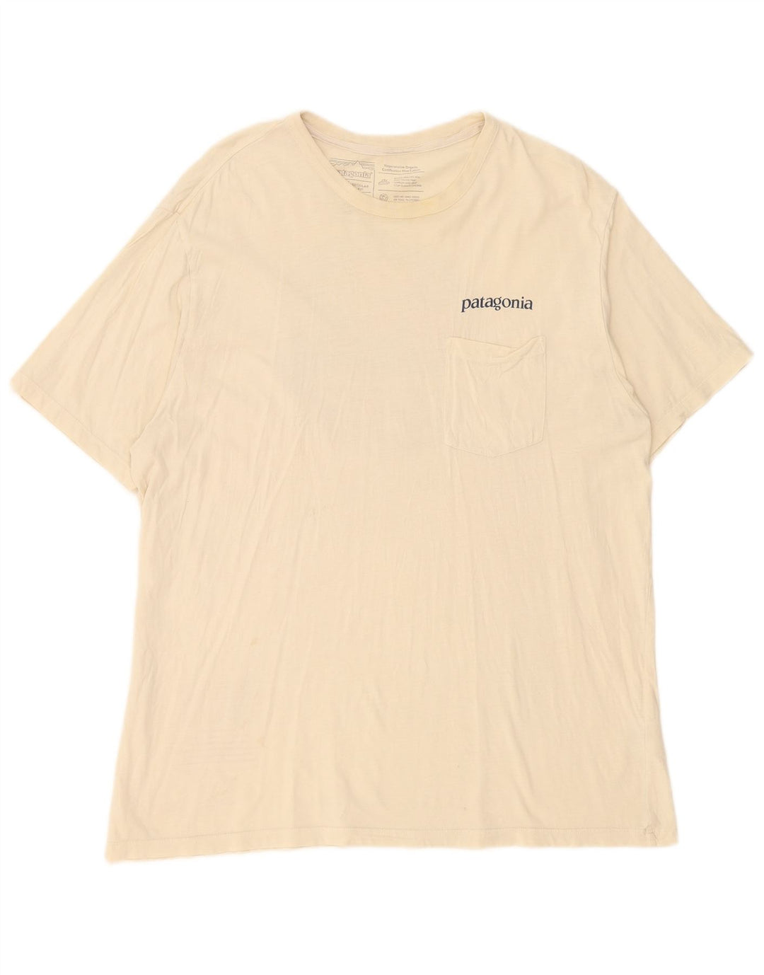 Tricou grafic Patagonia pentru bărbați, cu croiala normală, mare, bej