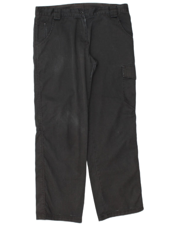 Pantaloni cargo drepti pentru femei Dickies UK 12 Medium W32 L30 Bumbac negru