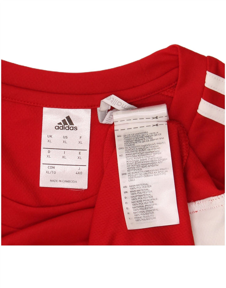 Tricou Adidas Climalite pentru bărbați Top XL poliester roșu