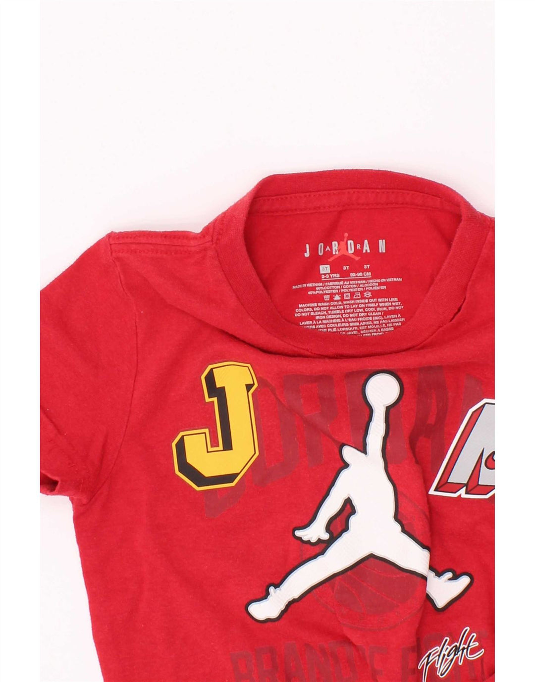 Tricou grafic Jordan pentru băieți Top 2-3 ani bumbac roșu