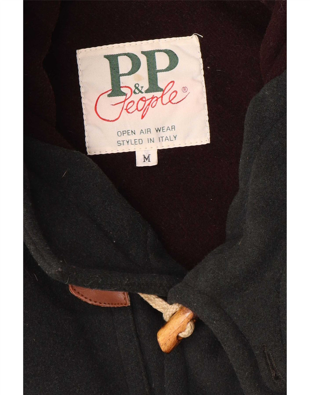 P&P People Manson cu glugă pentru bărbați UK 38 Lână verde medie