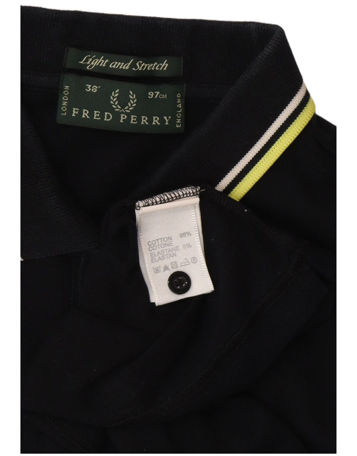 FRED PERRY Tricou polo pentru bărbați, bumbac negru mic