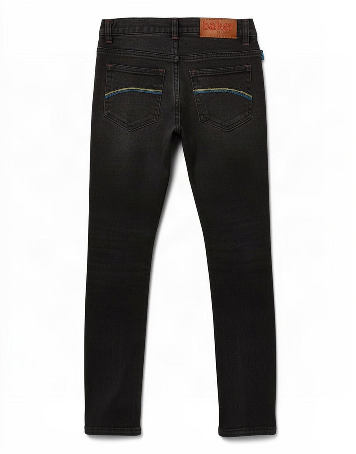 Blugi slim pentru baieti Ted Baker 8-9 ani W24 L22 bumbac negru