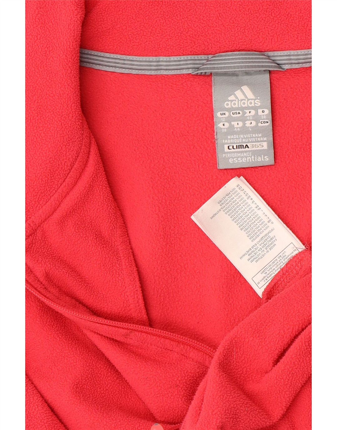 Jachetă ADIDAS Clima 365 Fleece UK 12, poliester roz mediu