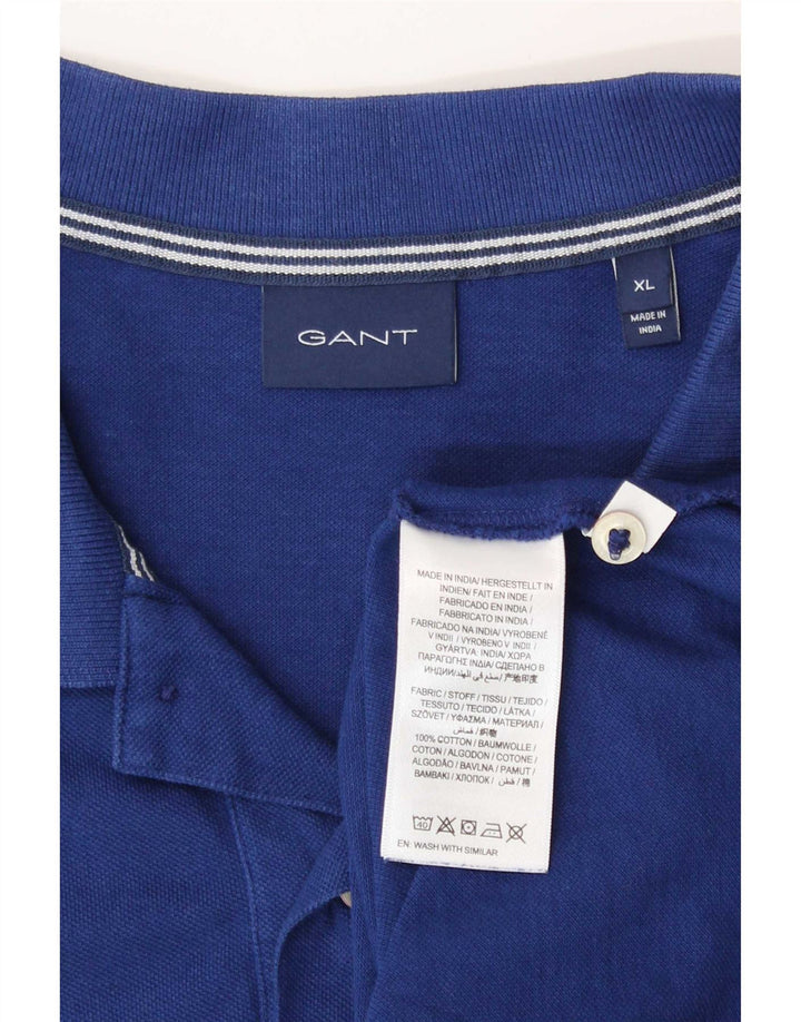 Tricou polo pentru bărbați Gant XL, bumbac albastru