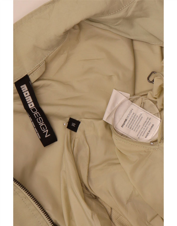 VINTAGE Mens Bomber Jacket UK 38 Medium Beige Nylon