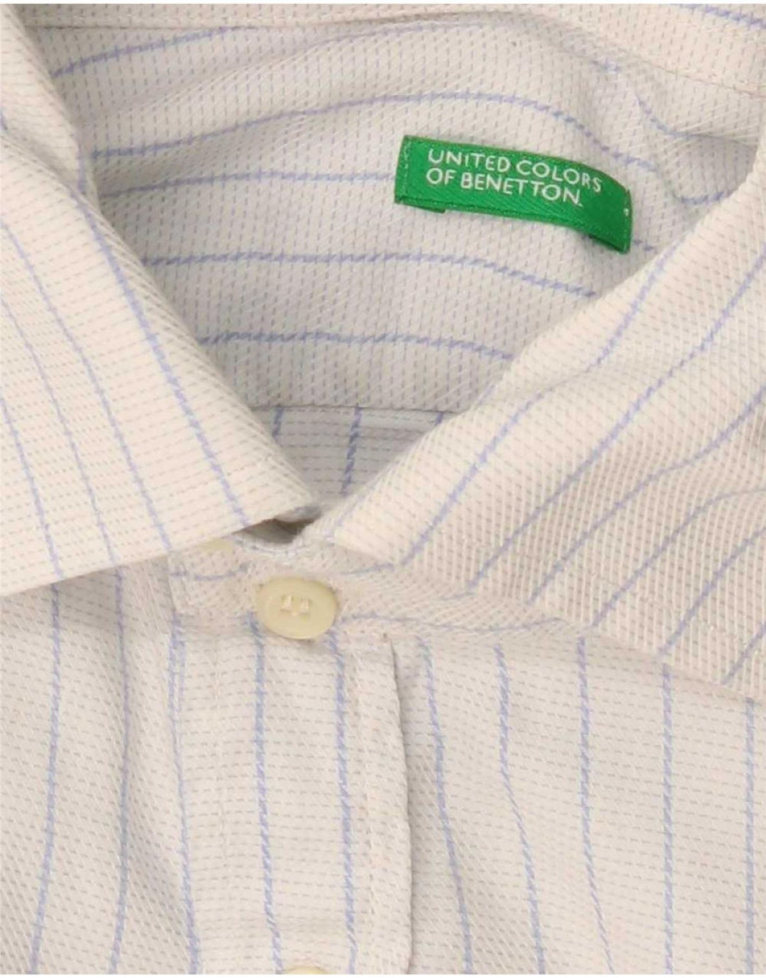 Cămașă Benetton pentru bărbați în dungi albe medii