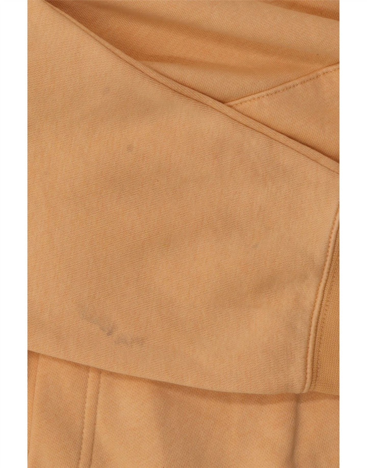 NIKE Mens Hoodie Jumper Small Orange Cotton
