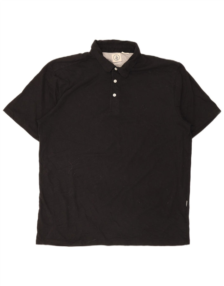 Tricou polo pentru bărbați Volcom XL, bumbac negru