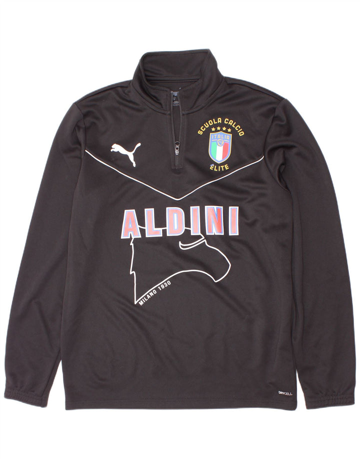 Puma Boys Scuola Calcio Graphic Pullover Trening Top 13-14 Ani Negru