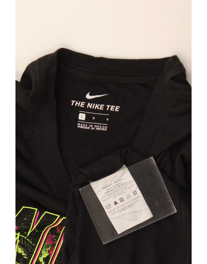 Tricou grafic Nike pentru bărbați Top mare din bumbac negru
