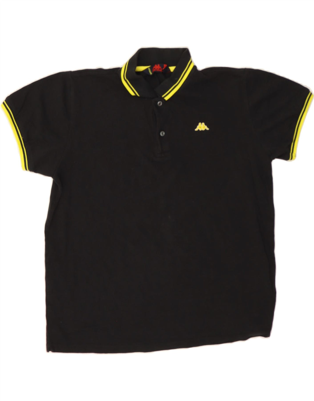 KAPPA Mens Polo Shirt XL Black Cotton Vintage Kappa and Second-Hand Kappa from Messina Hembry 