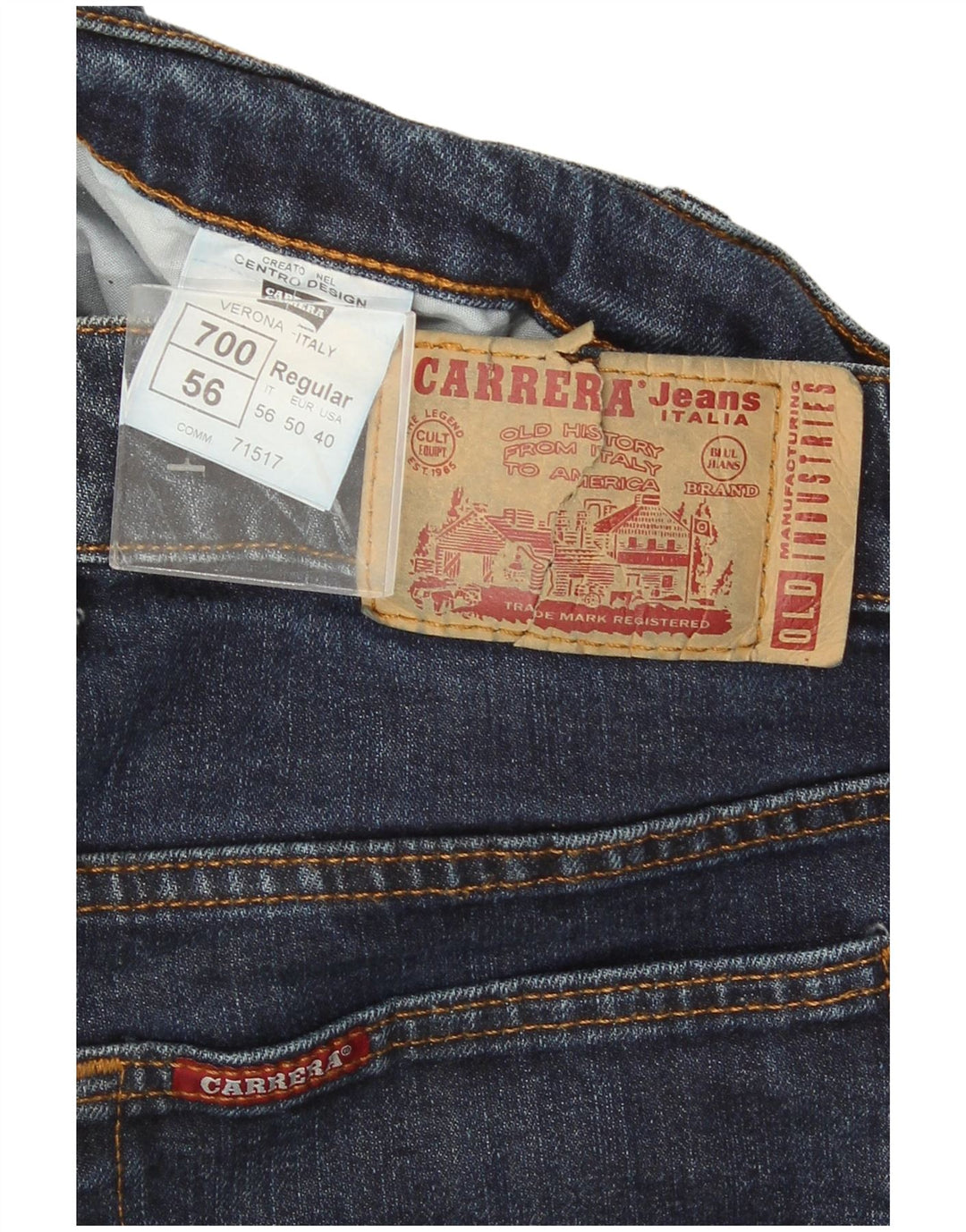 Blugi Carrera 700 Regular Slim pentru bărbați L40 L34 Bumbac albastru