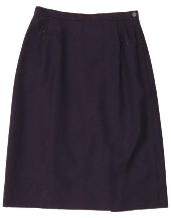 Fusta midi Windsmoor pentru femei UK 14 Medium W27 Bleumarin Lână nouă