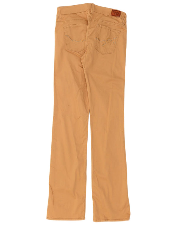 Pantaloni casual drepti pentru femei Guess Starlet W28 L34 bumbac bej