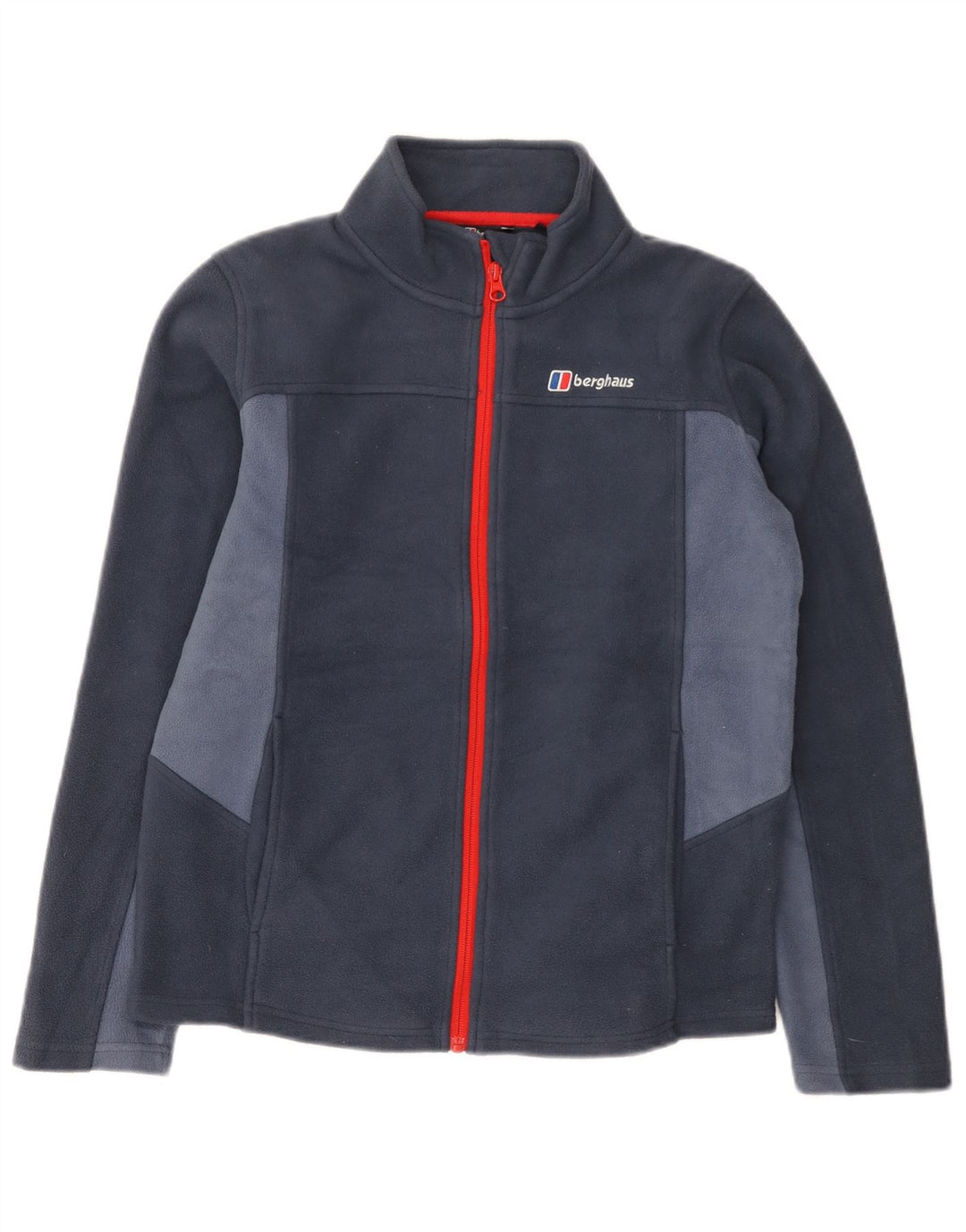 Jachetă fleece pentru băieți Berghaus 12-13 ani, albastru bleumarin, poliester bloc de culoare