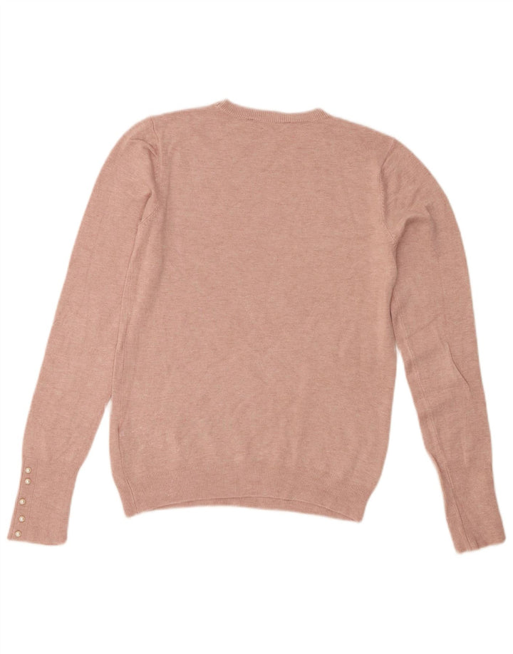 Pulover pentru damă Zara cu gât roșu, viscoză, roz mediu, UK 12