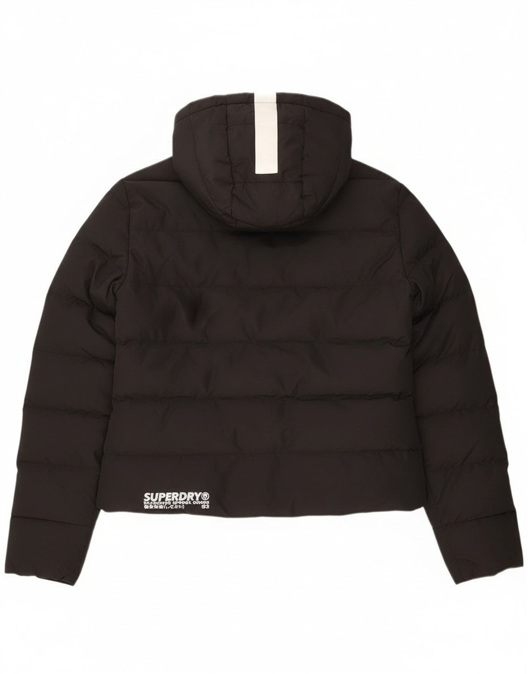 Jachetă căptușită cu glugă supradimensionată Superdry pentru femei UK 8 Small Black