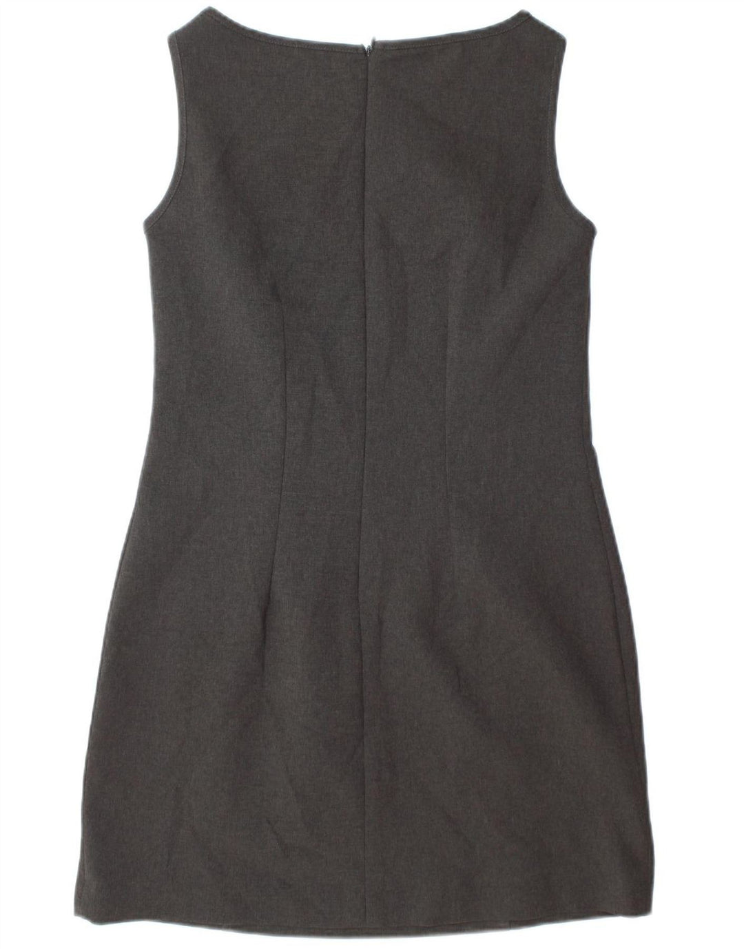 VINTAGE Womens Sleeveless Sheath Dress IT 44 Medium Grey Polyester