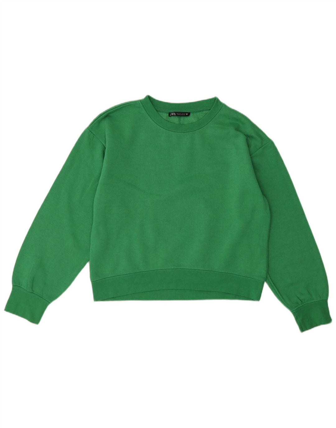 Pulover pentru damă ZARA Crop Pulover UK 10 Poliester verde mic